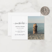 Moderne Paare - Foto Save the Date Mitteilungskarte (Vorderseite/Rückseite Beispiel)