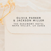 Moderne Paare Minimalistischer Rücksendeadresse Gummistempel