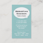 Moderne Pädiatrische Dental Care Business Card Terminkarte (Rückseite)