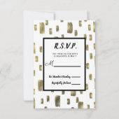 Moderne Paint Brush Gold Kupfer Bronze UAWG Antwor RSVP Karte (Vorderseite)