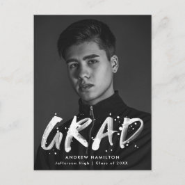 Moderne Paint Spritzer Foto Graduation Party Einladungspostkarte