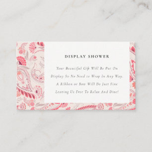 Moderne Paisley-Hochzeitsdusche Baby Shower Begleitkarte