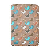 Moderne Paisley Muster, Taupe, Türkis und Rost Badematte (Vorderseite Vertikal)