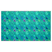 Moderne Paisley-Muster, Türkis, Blau und Aqua Stoff (Fat Quarter (45,7 x 55,9 cm))