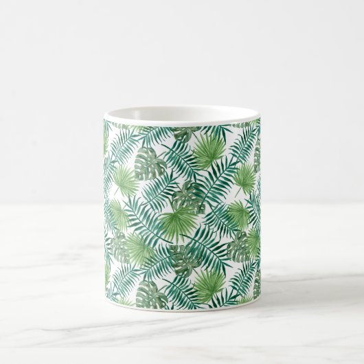Moderne Palm Blätter Muster Kaffeetasse (Mittel)