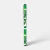 Moderne Palm Blätter Muster Monogram Samsung Galaxy Hülle (Linke Seite)