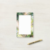 Moderne Palm-Blätter tropisches abstraktes Design Post-it Klebezettel (Auf Schreibtisch)