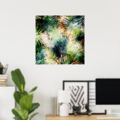 Moderne Palm-Blätter tropisches abstraktes Design Poster (Heimbüro)