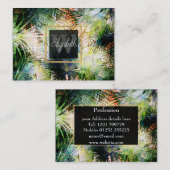 Moderne Palm-Blätter tropisches abstraktes Design Visitenkarte (Vorne/Hinten)