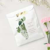 Moderne Palm Green Leafy Tropical Foliage Hochzeit Geschenktütchen (Versiegelt)