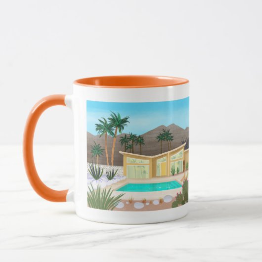 Moderne Palm Springs Pool House Tasse Mitte des Ja (Links)