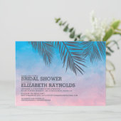 Moderne Palm Tree Bridal Dusche Einladungen (Stehend Vorderseite)