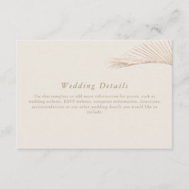 Moderne Palmblätterkarte für Details Umschließungs Begleitkarte