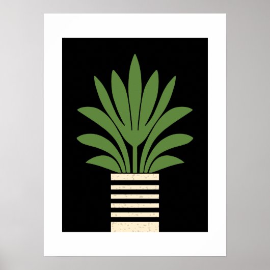 Moderne Palme aus dem Mittelalter Poster (Vorne)