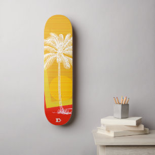 Moderne Palme in Sunset D Brand Skateboard