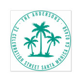 Moderne Palmen rund um die Rücksendeadresse von Fa Permastempel (Design)