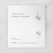 Moderne Palmen tropische Hochzeit in Urlaubsort Platzkarte (Außenseite Aufgefaltet)