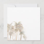 Moderne Palmen Wasserfarbenhochzeit Einladung (Rückseite)