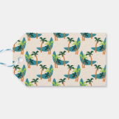 Moderne Palmenoase Mitte des Jahrhunderts Geschenkanhänger (Rückseite Horizontal)