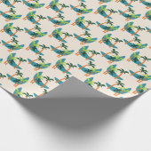 Moderne Palmenoase Mitte des Jahrhunderts Geschenkpapier (Ecke)