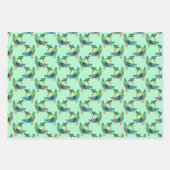 Moderne Palmenoase Mitte des Jahrhunderts Geschenkpapier Set (Vorderseite 2)