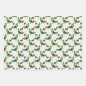 Moderne Palmenoase Mitte des Jahrhunderts Geschenkpapier Set (Vorderseite)