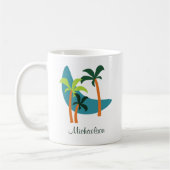 Moderne Palmenoase Mitte des Jahrhunderts Kaffeetasse (Links)