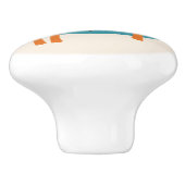 Moderne Palmenoase Mitte des Jahrhunderts Keramikknauf (Seitenansicht)