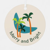 Moderne Palmenoase Mitte des Jahrhunderts Ornament Aus Metall (Vorderseite)