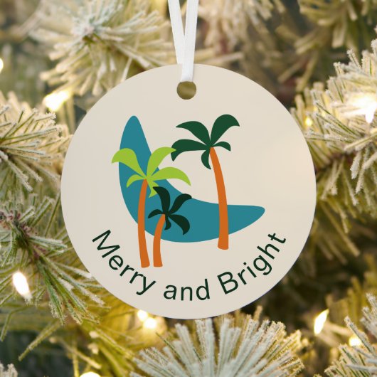 Moderne Palmenoase Mitte des Jahrhunderts Ornament Aus Metall (InSitu)