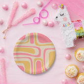 Moderne Palmsprings Retro Abstrakt Pappteller (Party)