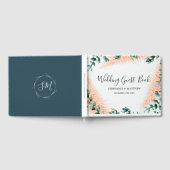 Moderne Pampas Foliage Grüne Wasserfarbenhochzeit Gästebuch (Voll)