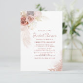 Moderne Pampas Gras Brautparty Einladung (Stehend Vorderseite)