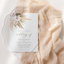 Moderne Pampas Grass & Calligrafy Wedding