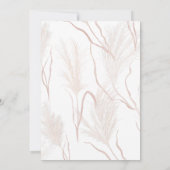 Moderne Pampas Grass Floral Script Save the Date (Rückseite)