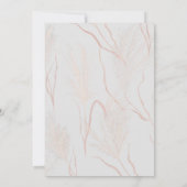 Moderne Pampas Grass Floral Script Save the Date (Rückseite)