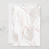 Moderne Pampas Grass Floral Script Save The Date (Rückseite)