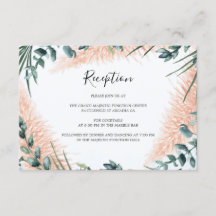 Moderne Pampas Grünpflanzen Hochzeitsempfehlung