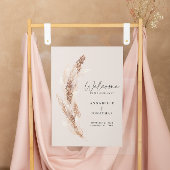 Moderne Pampas Hochzeitsempfang Poster