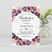Moderne Pampas & Lila Figes Schönheitsrahmen Einladung (Stehend Vorderseite)