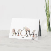 Moderne Pampas MAMA Blume Muttertag Karte (Rückseite)