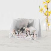 Moderne Pampas MAMA Blume Muttertag Karte (Gelbe Blume)