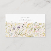 Moderne Pampas Spring Wildblumen florale Corporate Visitenkarte (Rückseite)