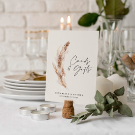 Moderne Pampasgras Hochzeitskarten und Geschenke