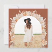 Moderne Pampasgras Terracotta 30. Geburtstag Foto (Rückseite)