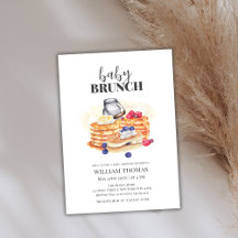 Moderne Pancake Baby Brunch Babydusche