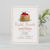 Moderne Pancakes Bridal Brunch Rose Gold Folieneinladung (Stehend vorne)