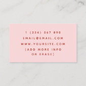 Moderne Pancakes Custom Dessert Maker Sweet Lecker Visitenkarte (Rückseite)