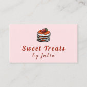 Moderne Pancakes Custom Dessert Maker Sweet Lecker Visitenkarte (Vorderseite)
