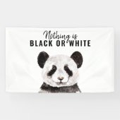 Moderne Panda schwarz und weiß mit Zitat Banner (Horizontal)